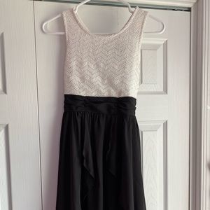 Sparkling White & Black Dress - girls size 12